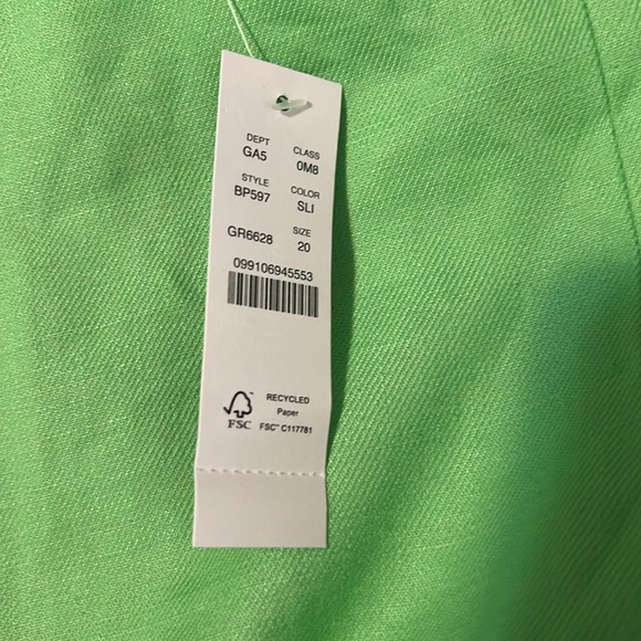 NWT Jcrew Stretch Linen Blend midi pencil Skirt in Summer Lime. - Picture 4 of 4